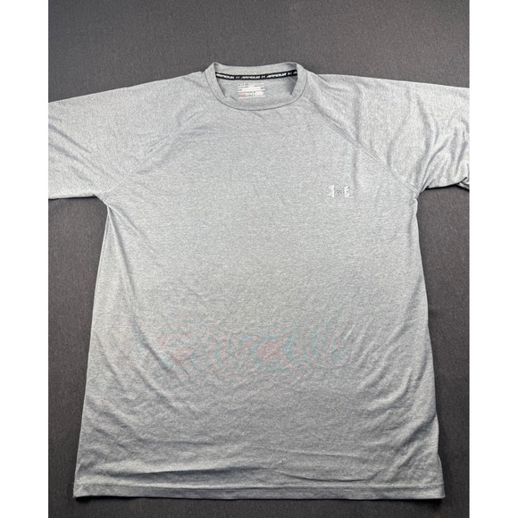 Under Armour HeatGear Fitted Gray Short Sleeve Athletic‎ Shirt XXL - Picture 2 of 9